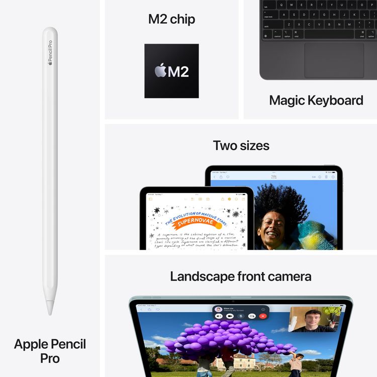 Apple iPad Air 13" (M2), 1TB, 5G Cellular + WiFi - Starlight