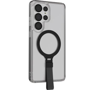 LEVELO Clear Case S26 Ultra - 360° Rotating Kickstand, Black