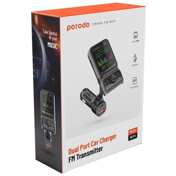 Porodo Phone Mount PD-CSCPM-BK - Suction Cup Cradle, Black