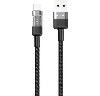 Porodo USB-A to USB-C Cable PD-3AACTH-BK - Braided, Fast ...