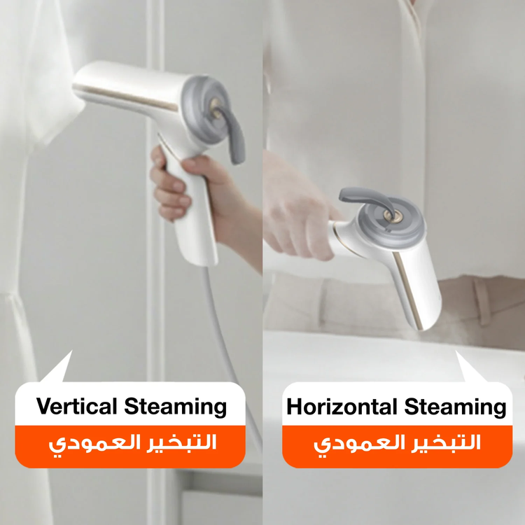 Porodo ماكينة بخار محمولة Thermia Mini PDLFSTHG8023WH - مدمجة، أبيض