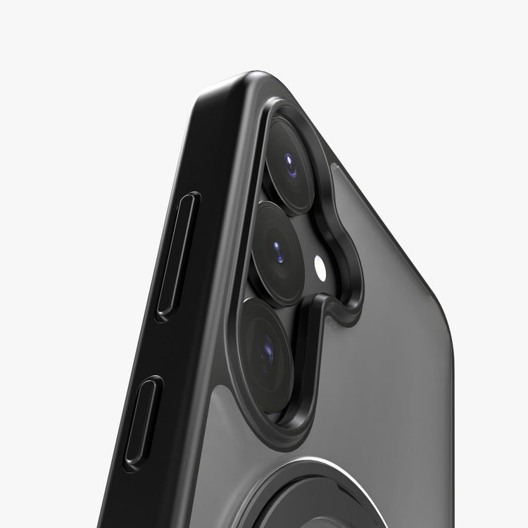 LEVELO Phone Case LVL-VIA-25P-BK - Matte TPU, Ring Stand, Black