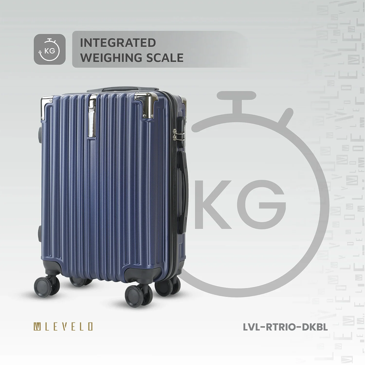 Levelo RoamTrio 3-Piece ABS Luggage & Suitcase Set - Dark Blue