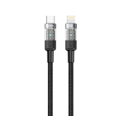 Porodo USB to Lightning Cable PD-30WCLTH-BK - 30W Fast Ch...