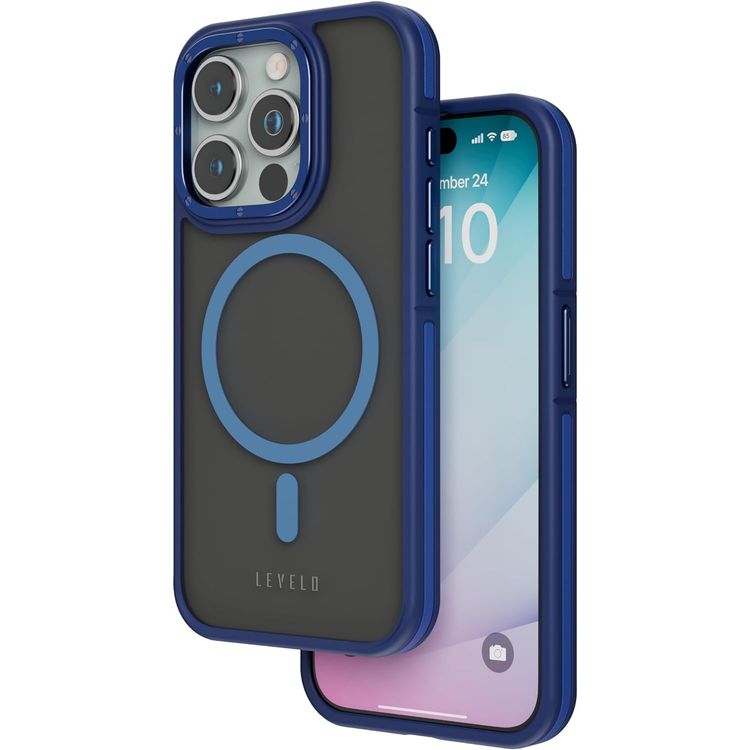 LEVELO Case iPhone 15 Pro - Rouge, Blue