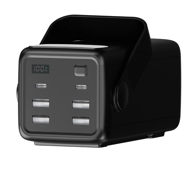 Porodo Lara 50000mAh Power Bank with Integrated Cables & Flashlight, PDPBJ281BK - Black
