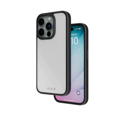 LEVELO iPhone 15 Pro Max Case Cover - Hybrid Matte TPU, B...