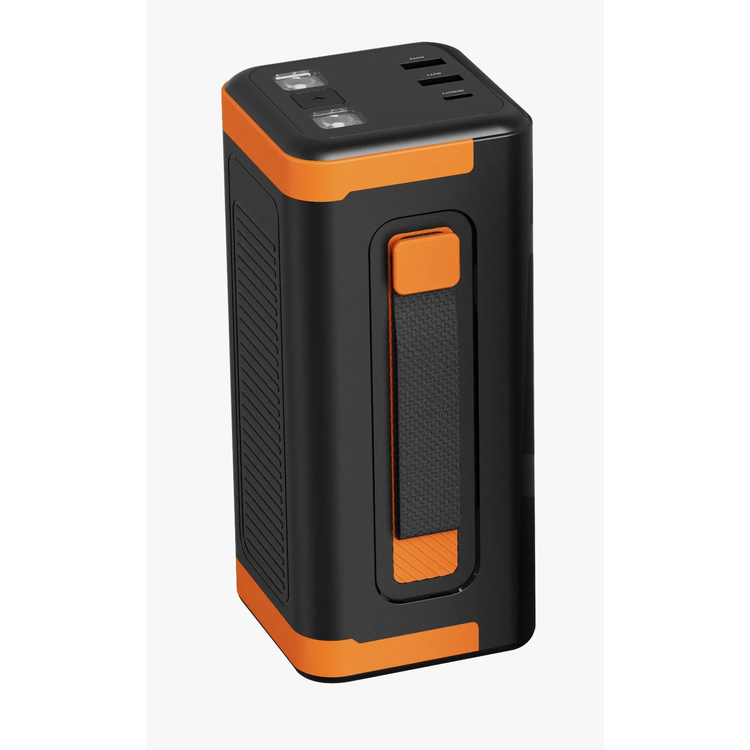 Porodo Power Bank PDPBFCH093BK - 50000mAh, Retractable Type-C, Black