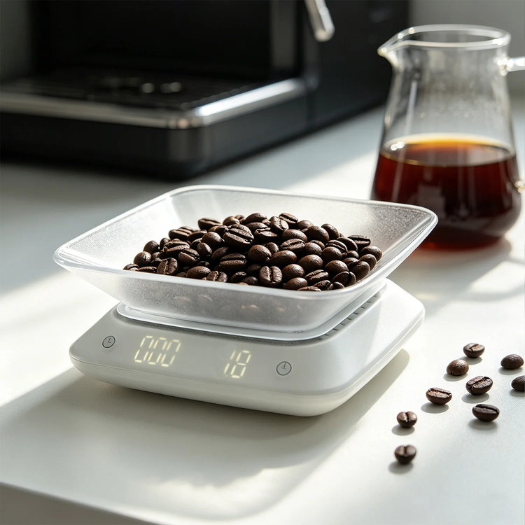ميزان قهوة LePresso Orino، بدقة 0.1g، LPCFFPCS0052WH - أبيض