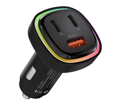 Levelo Car Charger Statique LVLSTQE66WCCBK - 66W, Black
