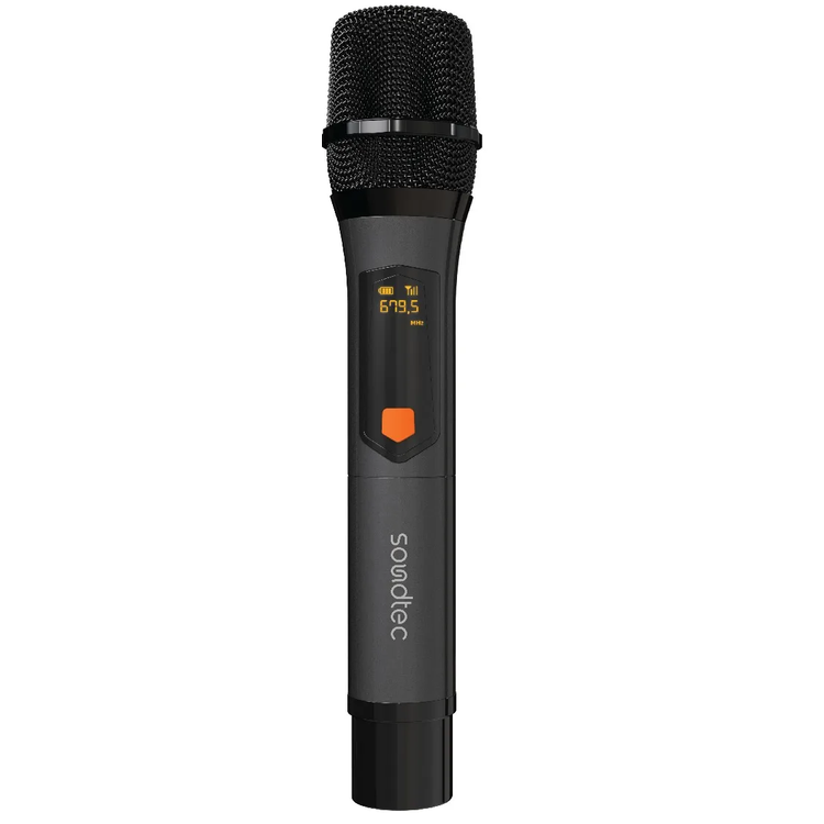 Porodo Wireless Microphone Soundtec Duo PDSTWLEP050BK - Aluminum, Black