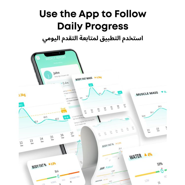 eufy ميزان ذكي A1 T9120K11 - 12 قياسات، أسود