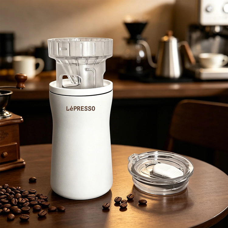 قهوة لابريسو بورفا آلة تخمير، LPCFFPPC0053WH - 330 مل، أبيض
