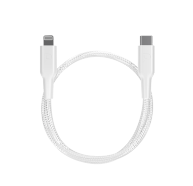 Powerology USB-C to Lightning Cable PCAB006WH - Braided 3...