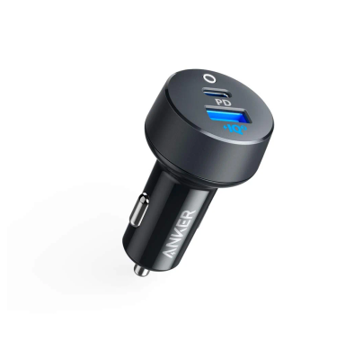 Anker Car Charger A2732HF1 - 35W 2-Port PD & PowerIQ, Black/Gray