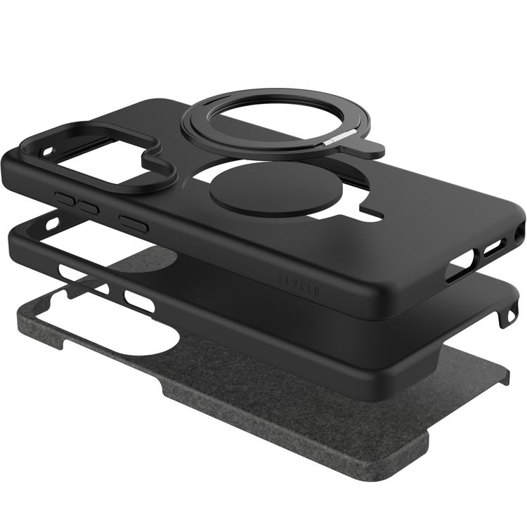 LEVELO Case Samsung Galaxy S26 Ultra - 360° Kickstand, Black