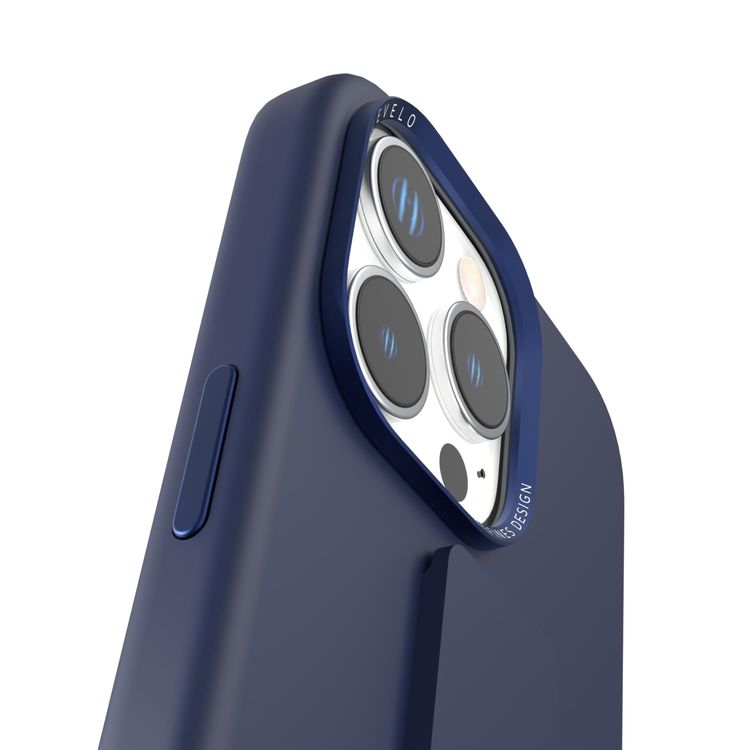 Levelo Silicone Case Morphix iPhone 16 Pro Max- Built-In Grip, Deep Blue