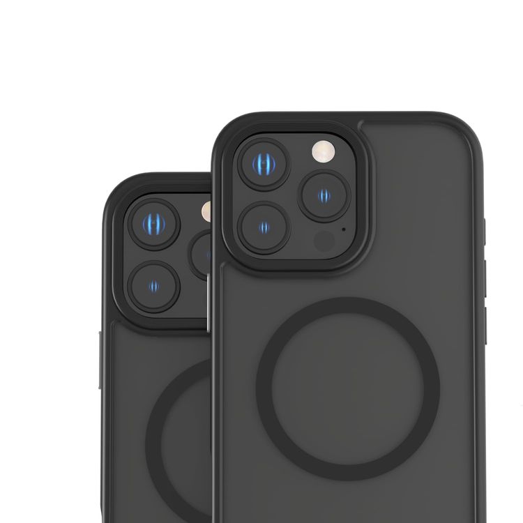 LEVELO غطاء هاتف Matteo LVLMCBSG16PBK - حامل، متوافق مع MagSafe، أسود