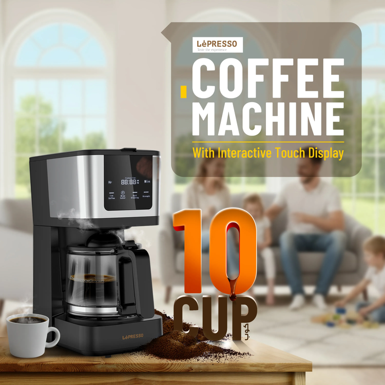 LePresso Coffee Machine LPCFFM0006BK - Touch Display, Black