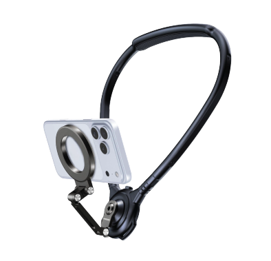 Porodo Neck & Chest Phone Holder PDG03JBK - Magnetic Lock...