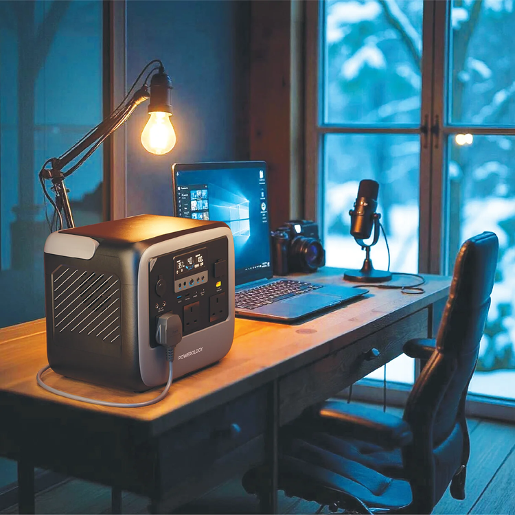 Powerology محطة طاقة محمولة PATER IV PWGC2000GY - 2000 واط، رمادي