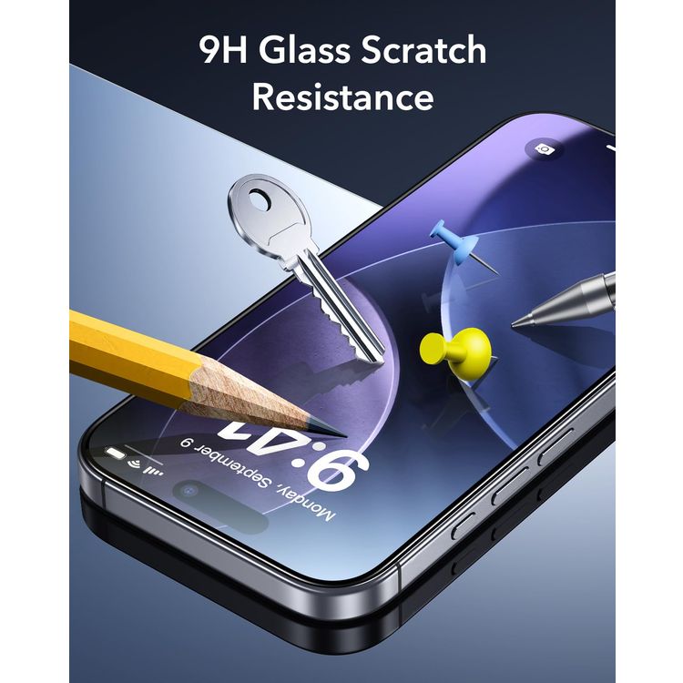 ESR Tempered Glass Screen Protector iPhone 17 Pro Max - 9H Hardness, Clear
