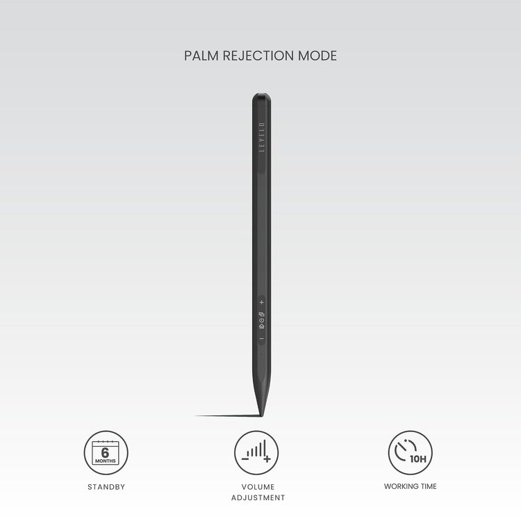 LEVELO Stylus Pen Skywrite Versa - Palm Rejection, Matte Black