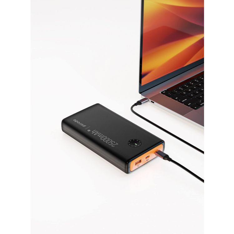 Porodo Power Bank 10000mAh PD-PBFCH015-BK - 20W PD, Black