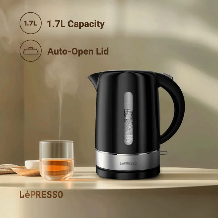 LePresso Breakfast Set LPCFFM0009-BK - Toaster, 1.7L Kettle & Coffee Maker, Black