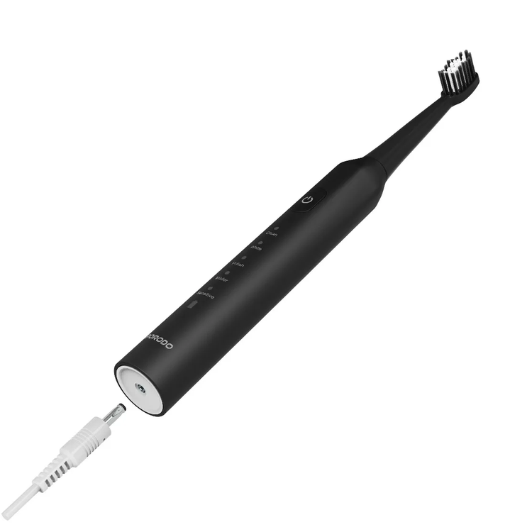 Porodo Electric Toothbrush PDLFST200BK - Sonic, 5 Modes, Black