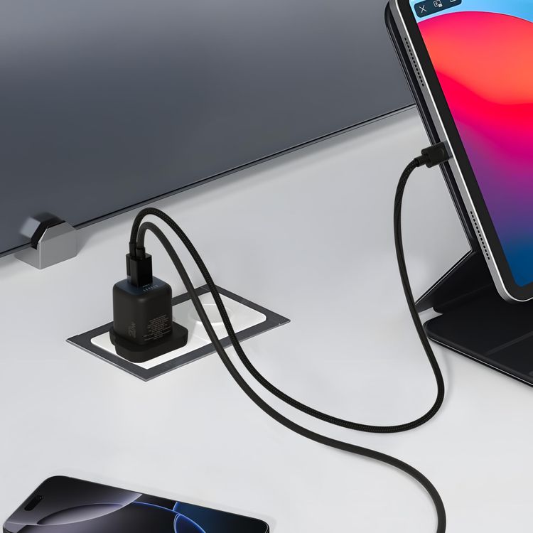 LEVELO Charger Vero - 20W PD GaN, Type-C & Type-A, Black
