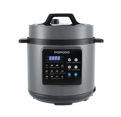 Porodo Pressure Cooker PDFLFSTA13GY - 1300W, 6L, Gray