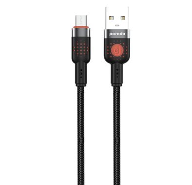 Porodo Braided USB-A to Micro USB Cable PDCBL0011BK - 1.2...