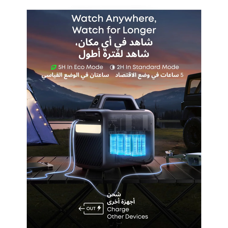Nebula Mars 3 Portable Projector - 1000 ANSI Lumens, Black