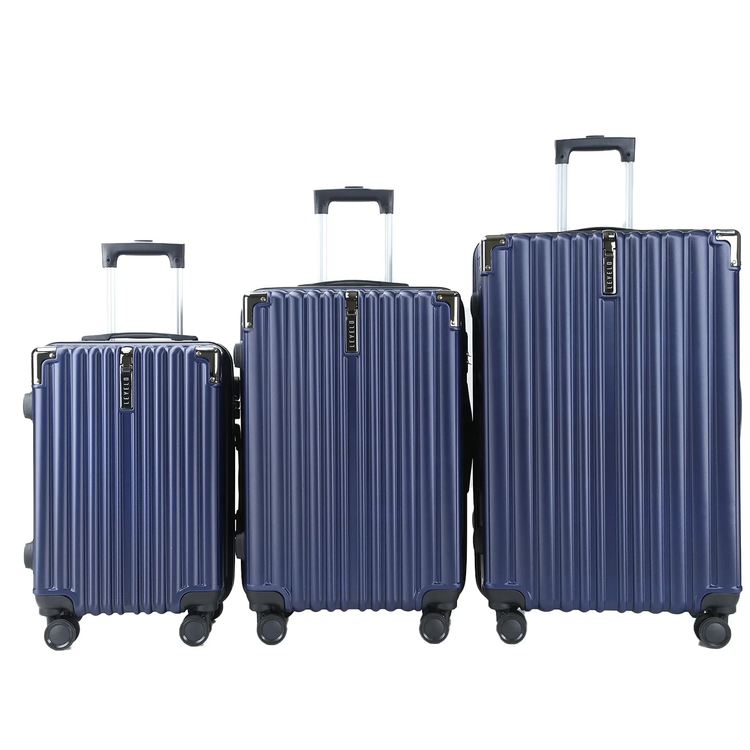 Levelo RoamTrio 3-Piece ABS Luggage & Suitcase Set - Dark Blue