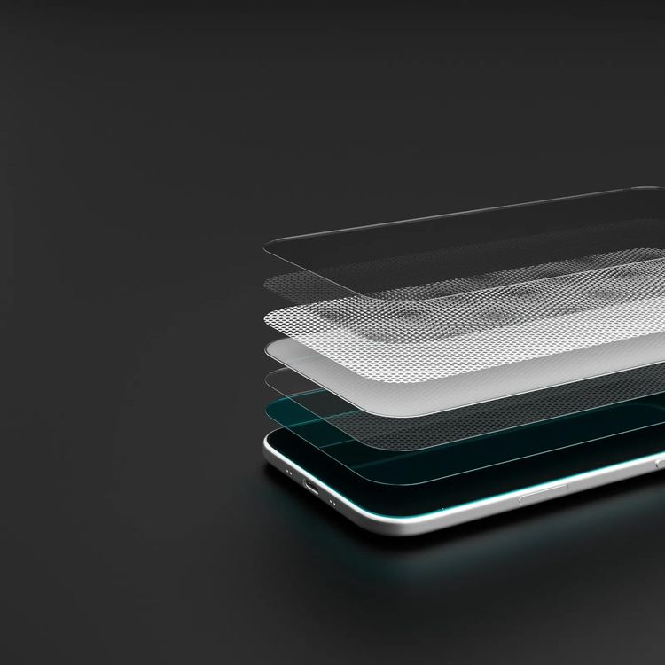LEVELO واقي شاشة UltraVision 3D AR آيفون 17 برو ماكس - 9H، شفاف