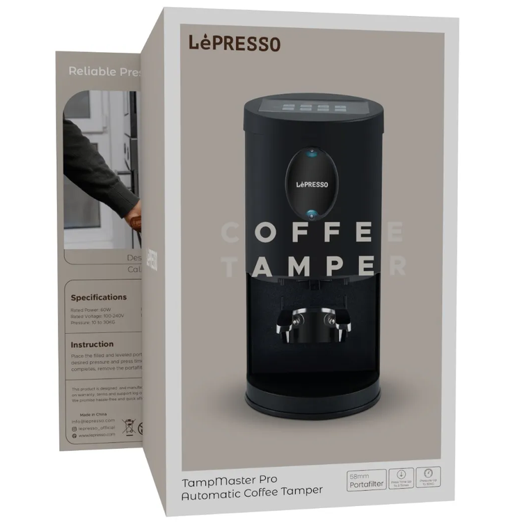 LePresso Tampmaster Pro Automatic Coffee Tamper, LPCFFAT0076BK - Black