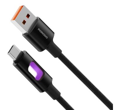 Porodo USB-C to Lightning Cable PDCBLXGH04BK - 60W PD, LE...