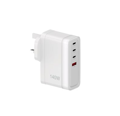 Powerology Charger Lunex PD 140W - GaN, 3xUSB-C & 1xUSB-A...