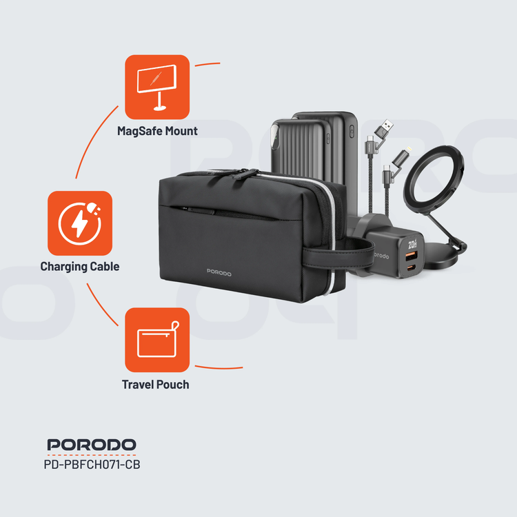 Porodo Ultimate Combo 6-in-1 Power Bank PDPBFCH071CB