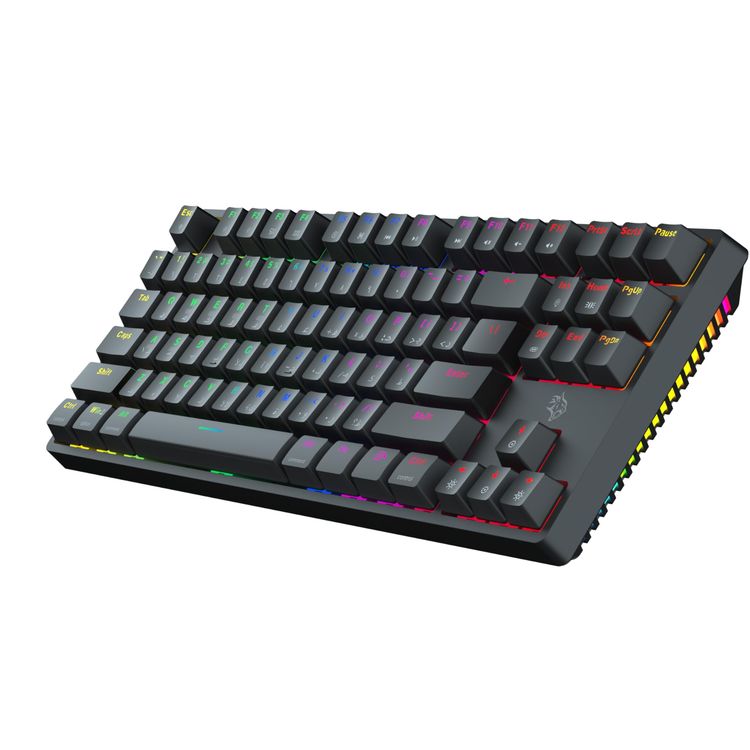 Porodo Mechanical Keyboard PDX220-RSW - Wireless TKL, Gateron Red, Black