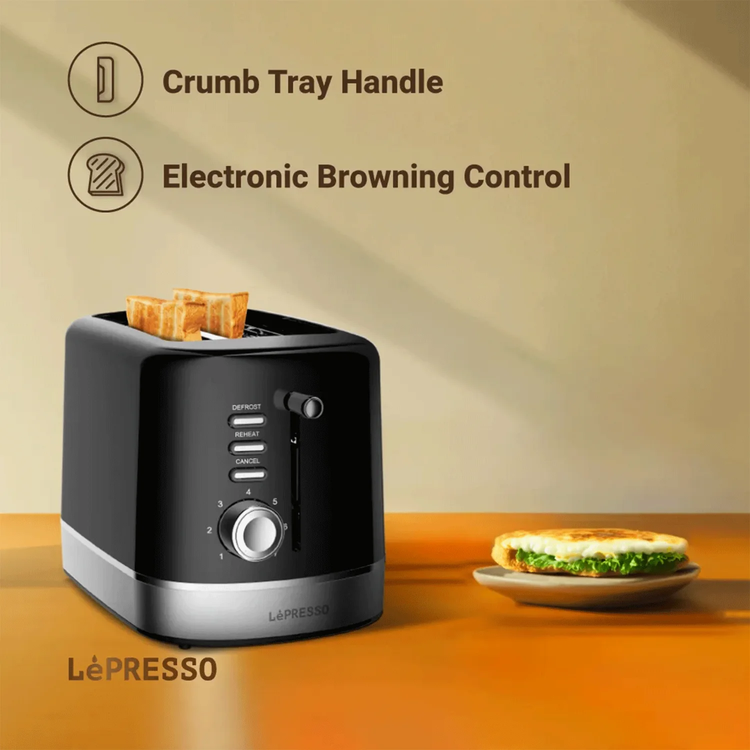 LePresso Breakfast Set LPCFFM0009-BK - Toaster, 1.7L Kettle & Coffee Maker, Black