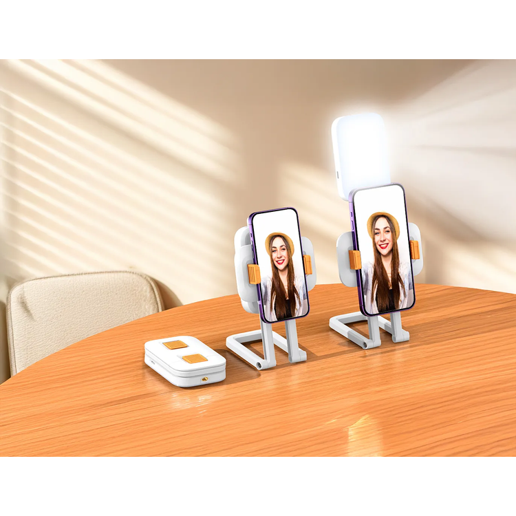 Porodo Phone Stand PD-LFST062-WH - Ultrathin with RGB Lights, White