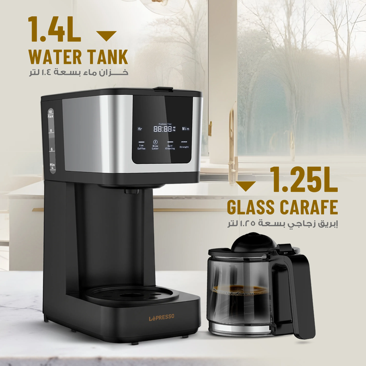 LePresso Coffee Machine LPCFFM0006BK - Touch Display, Black