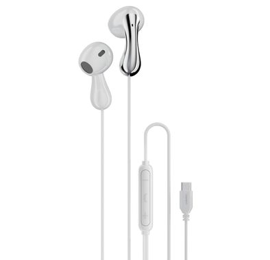 Porodo Wired Earphones Soundtec PD3BWEC1WH - 3-Button Con...