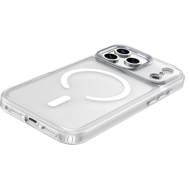 Green Lion Titan MagSafe iPhone 18/17 Pro Max Case - Metal Buttons, Silver