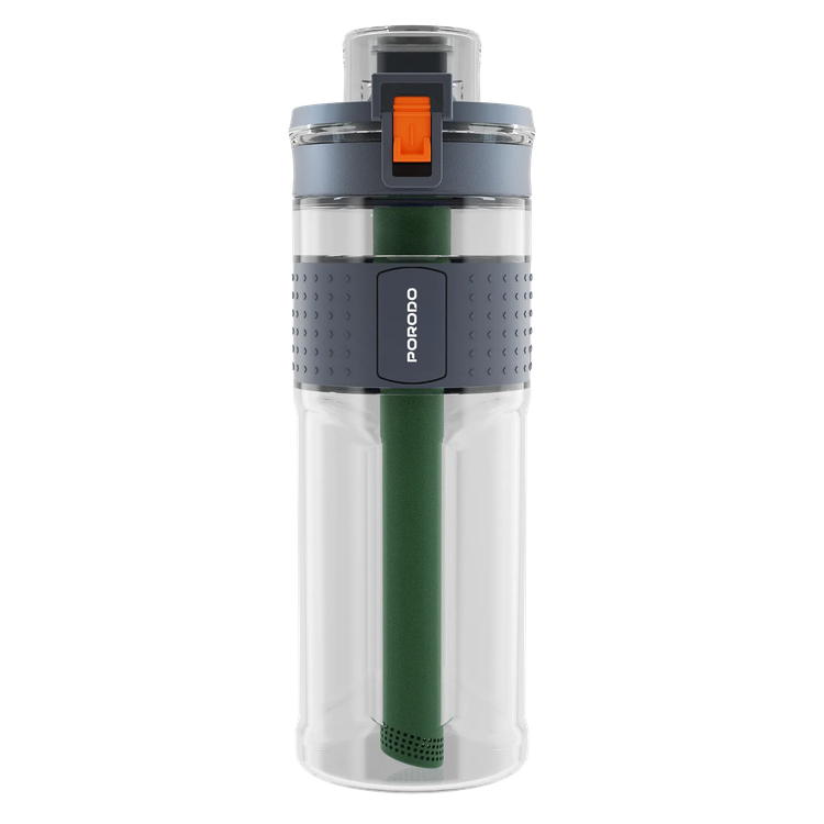 Porodo Water Bottle PD-LFST079-BK - 2-Stage Filtration, Black