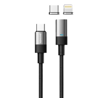Porodo Braided PD-100WC2CL - 100W Fast Charging Cable, Black