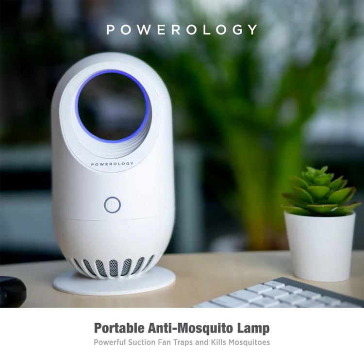 Powerology Portable Anti-Mosquito Lamp, UV Light Insect Trap - White