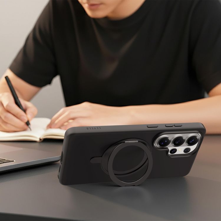 LEVELO Case Samsung Galaxy S26 Ultra - 360° Kickstand, Black